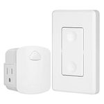 DEWENWILS Wireless Light Switch Remote Control Outlet, Remote Power Wall Switch for Lamps, No Wiring Needed, 15 AMP Heavy Duty, 100 FT RF Range