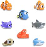 TB® 8Pcs Finding Dory Nemo Shark Octopus Clownfish Turtle Devil fish Bathtub Water Squirt Bath Toy for Baby Kids Toddler Shower and Swimming Pool