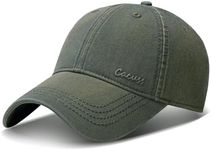 CACUSS Baseball Cap for Men Cotton Dad Hat Classic Sports Hat with Adjustable Buckle Closure Vintage Golf Cap ArmyGreen