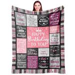 Gobesty Birthday Gifts for Women Girls Throw Blanket, Gifts for Women Birthday Unique, Womens Birthday Gift Ideas for Her Friend Mom Sister Grandma Wife (150x130CM)