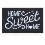 AAZZKANG Home Sweet Home Door Mat Outdoor Indoor Black Welcome Mat Large 24"x36" with Non Slip Rubber Backing Ultra Absorb Mud Easy Clean Front Door Entrance Heavy Duty Doormat