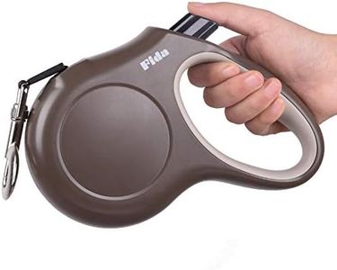 Fida Retractable Dog Leash, 16ft Heavy Duty Pet Walking Leash for X-Small/Small/Medium/Large Dog or Cat up to 110 lbs, Tangle Free. One-Hand Brake (Large, Coffee)