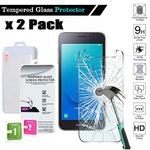 FINDING CASE 2 Pack Screen Protector For Samsung Galaxy J2 Core Premium Tempered Glass Film Cover, 0.33mm HD 9H Hardness 2.5D (Easy Installation Frame)