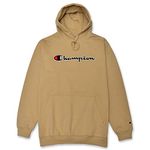 Champion Mens Big and Tall Pullover Hoodie Sweatshirt with Embroidered Script Logo