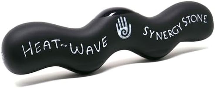 Heat-Wave (Basalt Black) Synergy Stone - Contoured Hot Stone Massage Tool with Radiant Heat - Relaxing and Therapeutic for Neck, Back, Legs, Feet - Natural-Matte Surface for on Skin with Oil only