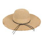 FabSeasons Natural Straw Beach Hat for Women - 11 cm Brim Sun Protection Cap