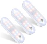 MERTTURM Wireless Motion Sensor Light, 3 Motion Modes x 3 Colors x Brightness Dimmable Magnetic Cabinet Light, 1600mAh Rechargeable&Touch Control Night Light to Wardrobe, Closet, Hallway, Stair[3PACK]