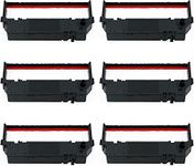 Printerfield SP700 (6 Pack) Ribbon Cartridge Ink Ribbon for Cash Register/POS Printers - Black & Red