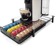 RECAPS Coffee Pod Kitchen Organizer Storage Holder Drawer Compatible with Vertuoline Tempered Glass Drawer Stores 40 Coffee Pods(Coffee Pods NOT Included)