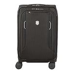 Victorinox Werks Traveler 6.0 Softside Spinner Luggage, Black, Expandable Carry-On, Frequent Flyer (22") (607259)