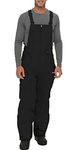 SkiGear Men's Essential Insulated Bib Overalls, Black, Small/30 Inseam