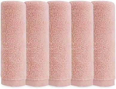 Natemia Organic Baby Washcloths - 10"x10" Baby Washcloths for Newborn, Pack of 6 Soft Organic Cotton Baby Towels, Baby Girl Washcloths, Wash Cloths for Babies, Organic Cotton Washcloths