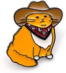 LIUJINCAN Cowboy Cat Enamel Animal 