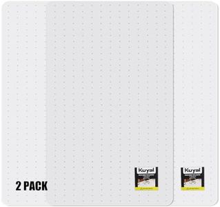 Kuyal Office Chair Mat for Carpet, 2 Pack 46x 55 Clear Heavy Duty Computer Chair Mat, Under Desk Protector Carpeted Floors Mat, Easy Chair Movement,Ship Flat