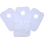 *Multibuy* Pack of 12 White Cotton Popover Bibs