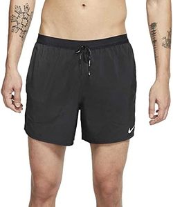 Nike Men's Flex Stride 5" Brief Running Shorts (Black/Reflective Silver, X-Large)