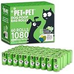 Pet N Pet Dog Poop Bags 1080 Counts, Dog Bags Poop Bag, USDA Certified 38% Plant Based & 62% PE Leakproof Doggy Poop Bags Dog Bag, Durable Dog Waste Bags Dog Poop Bag, Dog Poo Bags, Doggie Poop Bags