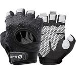 BECNBEAU Workout Gloves Gym Gloves Women Men Weight Lifting Kayak Watersports Exercise Grip Yoga Fitness Training Padded Anti Slip Half Finger Flexible,Black,Large