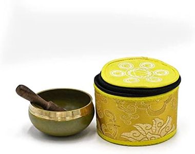 Singing Bowl - For Meditation, Yoga, Sound Therapy, Spiritual Healing, Prayer, Relaxation, Gift (Yellow)