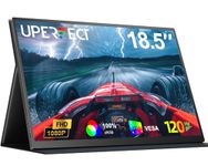 UPERFECT Portable Monitor 18.5 inch 100% sRGB 1080P Portable Laptop Monitor w/Smart Cover, VESA & Speakers, Frameless IPS HDR Gaming Monitor USB-C HDMI Travel Second Monitor