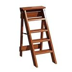 Wooden 5 Steps Ladder Stool, Multif