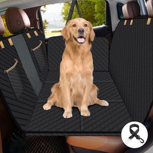 Lekeinchi Funda de Asiento de Coche para Perros, Funda de Asiento de 6 Piezas de Madera Dura para Perro, Impermeable, Resistente a Arañazos, Resistente a Caídas, Apto para Todos los Coches, Negro