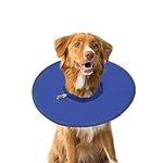 Dog Recovery Collar, Adjustable Pet Recovery Collar Royal Blue Cloth Cones for Dogs Neck Waterproof Pet Wound Protective Collar Pets Puppies After Surgery to Stop Licking Wounds (S)