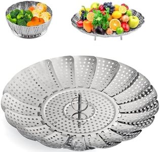 Steamer Basket Stainless Steel Instant Pot Accessories for Food and Vegetable, Zocy Premium Expandable Steam Basket to Fit Various Size Pots Medium (6.1" to 10.5"))