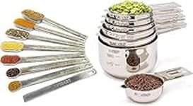 Simply Gourmet Measuring Cups and Measuring Spoons Set Stainless Steel Measuring Cups and Spoons Set of 15. Liquid Measuring Cup or Dry Measuring Cup Set. Stainless Measuring Cups, Nesting Cups