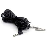 ESD Grounding Cable with Alligator Clip 16.5 Feet - FEITA Ground Cable Cord Clip EMF Radiation Fabrics, Plug into Your Outlet Ground