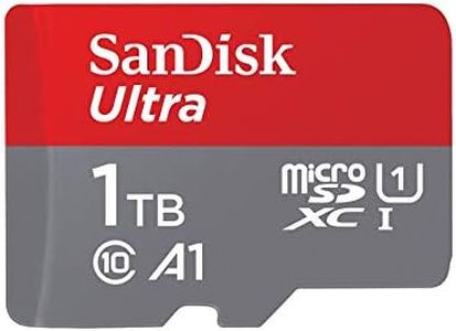 SanDisk 1TB Ultra microSDXC UHS-I Memory Card with Adapter - 120MB/s, C10, U1, Full HD, A1, Micro SD Card - SDSQUA4-1T00-GN6MA