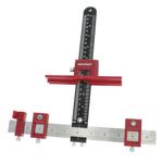 Milescraft 1340 Hardware Jig – Adjustable Drill Guide for Quick Cabinet/Drawer Handle Installation. Cabinet Hardware Template, Wood Drilling Guide, Drawer Pull Jig