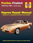 Pontiac Firebird V8 (70-81) Haynes Repair Manual (Does not include information specific to turbocharged models. Includes thorough vehicle coverage apart from the specific exclusion noted)