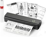 NDYIN Portable Printers Wireless for Travel, N80 Wireless Thermal Printer Bluetooth Inkless Printer Support 8.5" X 11" US Letter & A4, Compatible with iOS, Android, Laptop