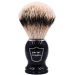 Parker’s 100% Silvertip Badger Bristle Shave Brush – Brush Stand Included (Black Handle)