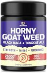 100 Capsules - Horny Goat Weed Supplement 26000mg with Black Maca, Tongkat Ali, Panax Ginseng, Ashwagandha & More - 16in1 Horny Goat Weed Capsules for Supports Performance and Energy Levels