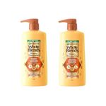 Garnier Whole Blends Honey Treasures Repairing Shampoo and Conditioner Duo Set for Damaged and Dry Hair, Repairs Split Ends and Breakage, more Moisture, Paraben-Free, Bundle 2x 1180ml