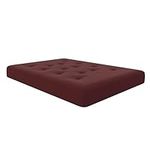 DHP Trule 8-Inch Spring Coil Futon Mattress, Microfiber, Full, Cabernet Red