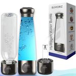 ELIVORZ Hydrogen Water Bottle Generator With Breathing Tube 280ml | Portable USB Charging Digital Screen | SPE/PEM Technology Ionizer Machine | 1600-3000 PPB | Healthy and Rich Hydrogen Water