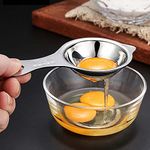 Egg Separator, Stainless Steel Separator, Yolk & Egg White Filter，Kitchen Baking Tools