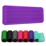 ZAXOP Resistant Silicone Mat Pouch for Flat Iron, Curling Iron,Hot Hair Tools.(Purple)