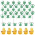 Molain 36PCS Pineapple Cupcake Donut Cake Toppers, Pineapple Cute Cupcake Picks for Summer Tropical Hawaiian Party Pineapple Theme Baby Shower Kids Birthday Cake Decorations