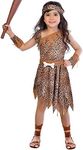 amscan 9904489 - Kids Girls Cave Girl World Book Day Fancy Dress Costume Age: 8-10 Years