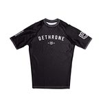 Dethrone Men's Logo Rash Guard, Black, Medium