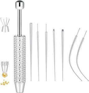 BACUTHY 16G 18G Piercing Taper Ball Grabber Tool for Changing Jewelry -Flat Back Earrings Applicator Tool, Threadless Insertion Pin Thread Assistant Tool, Body Piercing Kit for Ear Nose Lip Eyebrow