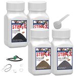 WKTURN Rock Tumbler Grit Set, Rock Tumbler Grit Polish Refill - 4 Basic Step Tumbling Media (Coarse/Medium Grit/Pre-Polished/Final Polish), Rock Tumbler Set 2.0 for Any Brand of Rock Polisher