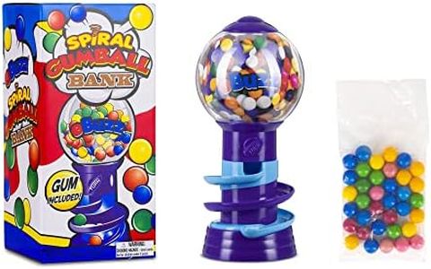 Ebuzz Spiral Gumball Machine Sweet Dispenser - Kids Bubblegum Vending Fun Toy Chewing Gum