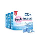Purela Washing Machine Cleaner Tablets – 90 Effervescent Tablets for Front & Top Load Washing Machines – Helps Reduce Odor, Residue & Scale Buildup(Fresh)