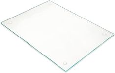 Tempered Glass Cutting Board Glass Cutting Boards for Kitchen,Clear Cutting Board for Countertop,Glass Palette for Oil Painting, Heat Resistant, Shatter Resistant (Frosted, 15.7" x 11.8")