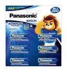 Panasonic Evolta Premium AAA Alkaline Batteries - 6-Pack, Long-Lasting Power, Mercury-Free, Anti-Leak Seal - 10-Year Protection